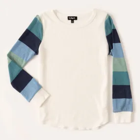 Stripe Sleeve Thermal Tee