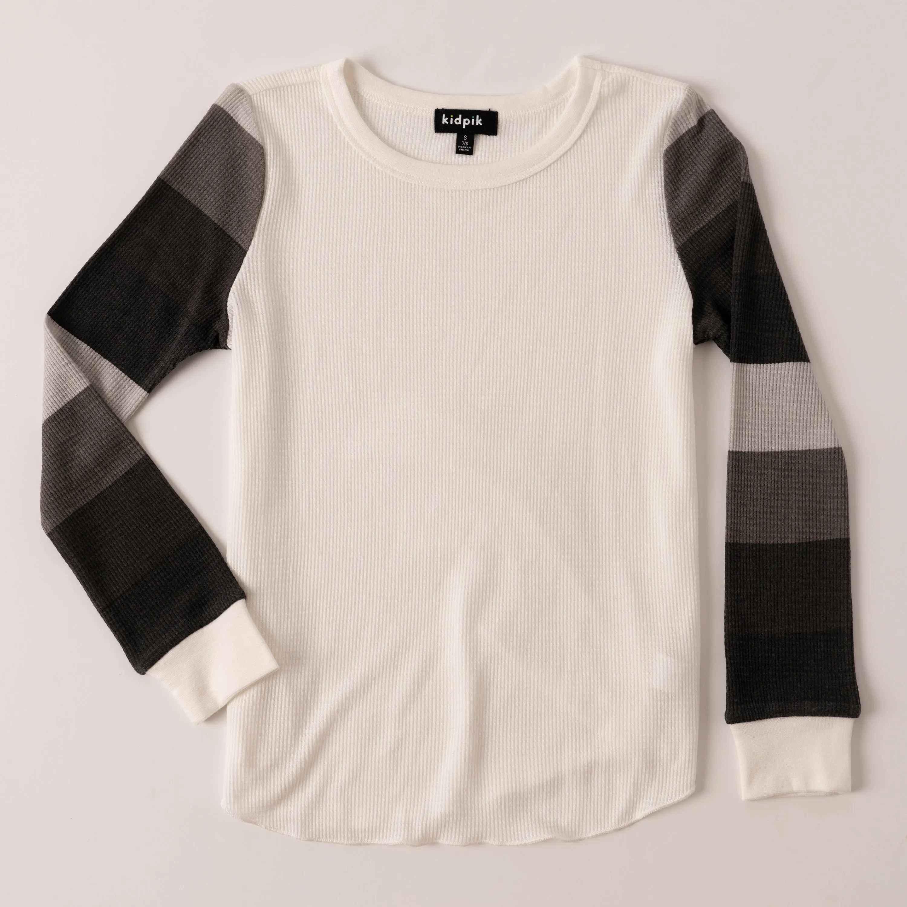 Stripe Sleeve Thermal Tee