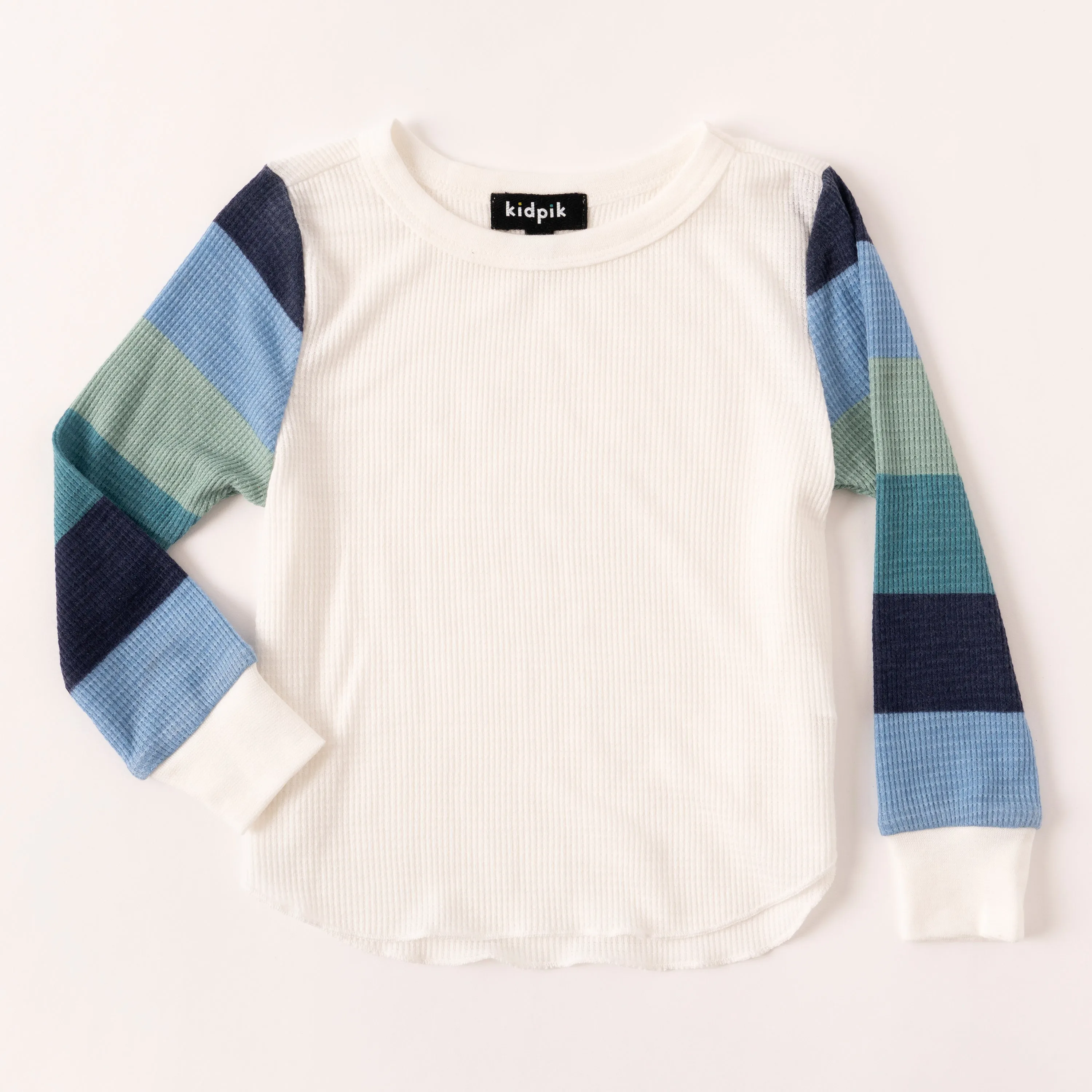 Stripe Sleeve Thermal Tee