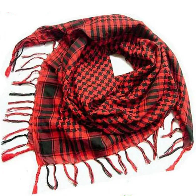 Summer Unisex Tactical Arab Cycling Mask Scarf For Man Women Fashion Lightweight Hijab Scarf Spring Army Plaid Head Scarf Mask