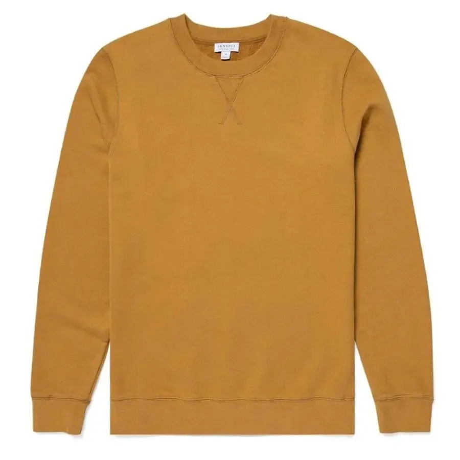 Sunspel Loopback Sweatshirt Ochre