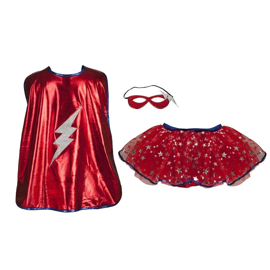 Super Hero Tutu, Cape, and Mask Set