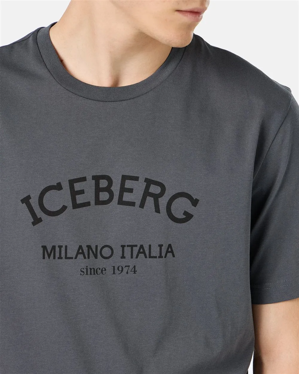 T-shirt with Iceberg logo (Pencil) - I24F02N63258784