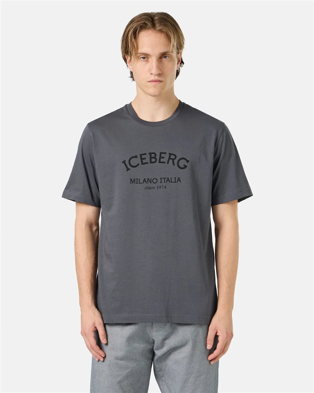 T-shirt with Iceberg logo (Pencil) - I24F02N63258784