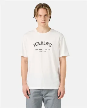 T-shirt with Iceberg logo (White) - I24F02N63251111