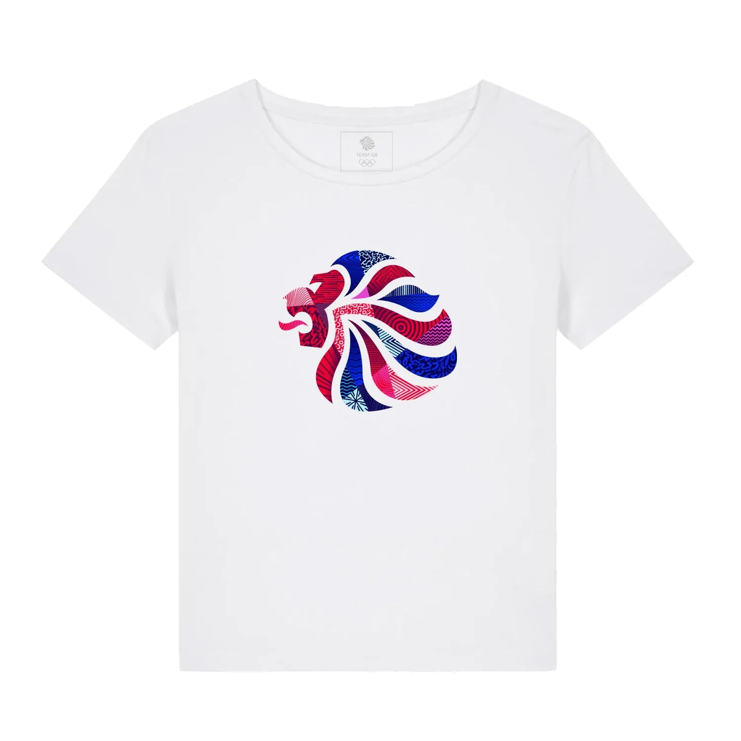 Team GB Abstract Lion Women's T-Shirt White