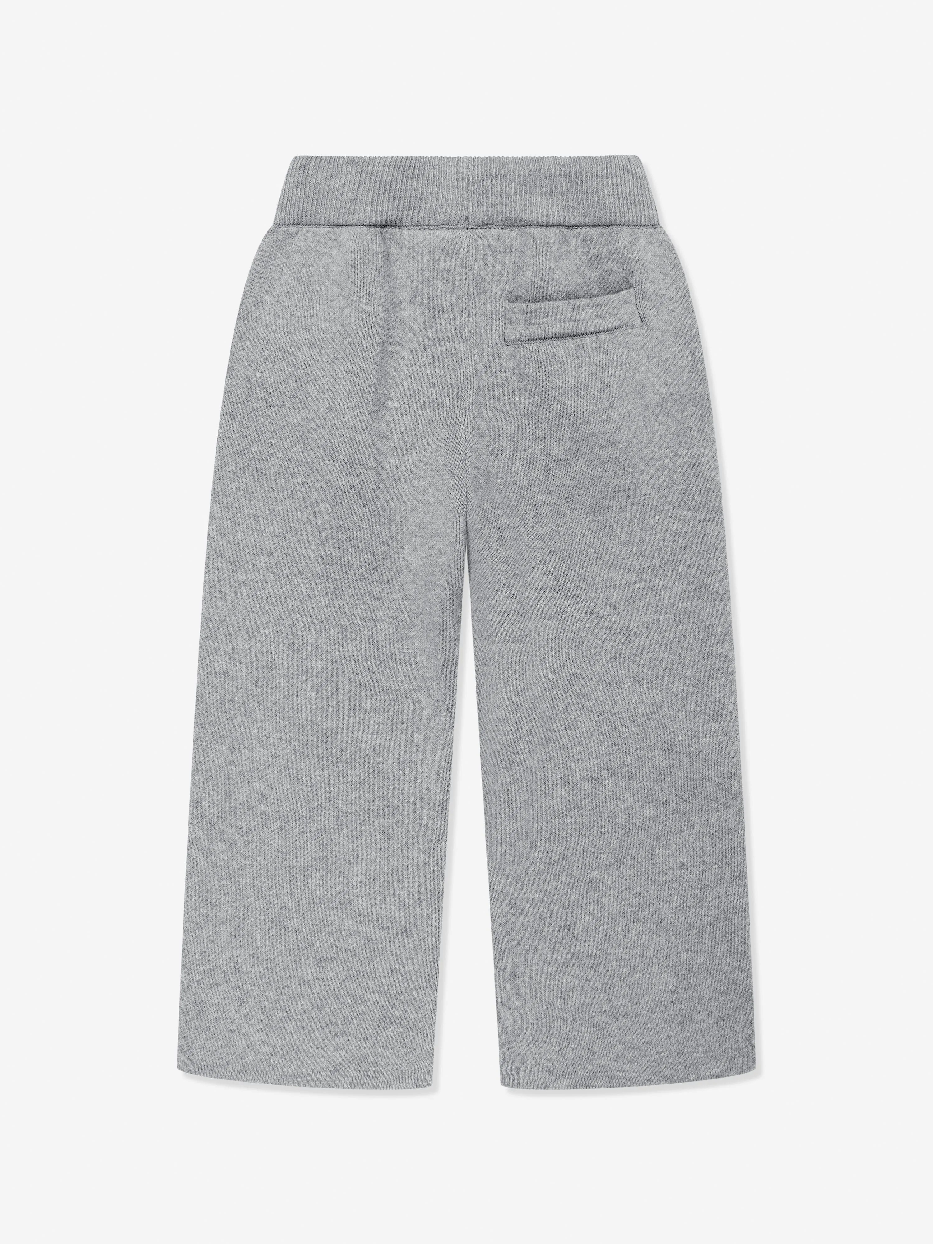 The Couture Club Kids Knitted Emblem Joggers in Grey