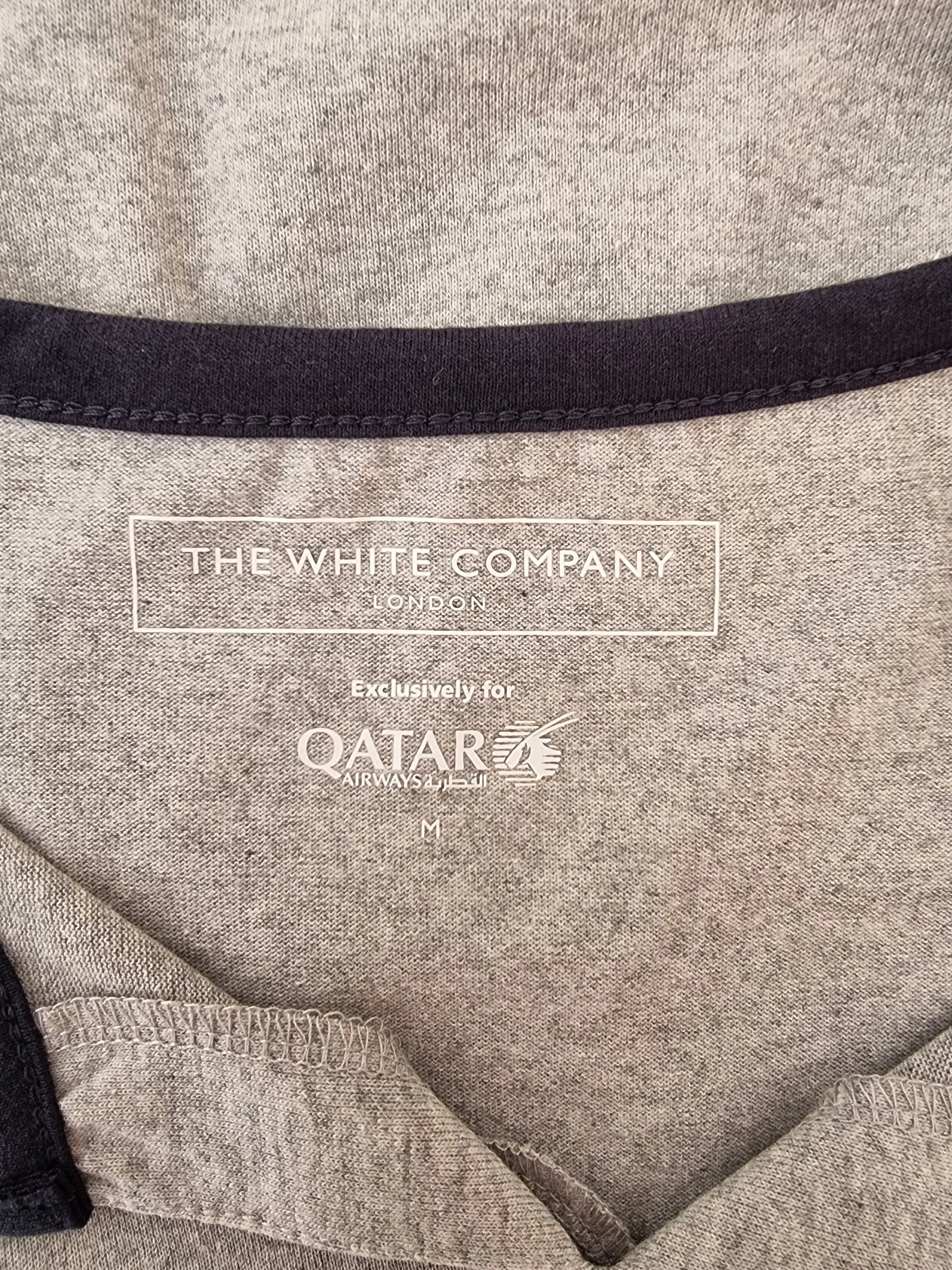 The White Company London Qatar Airways Mens Slash Neckline Top Size M