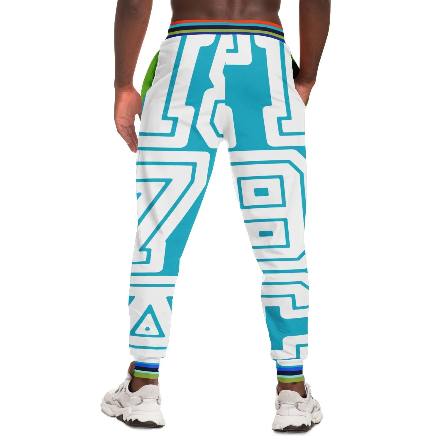 THS 1976 CA Monogram in Bahamian Blue Eco-Poly Unisex Joggers