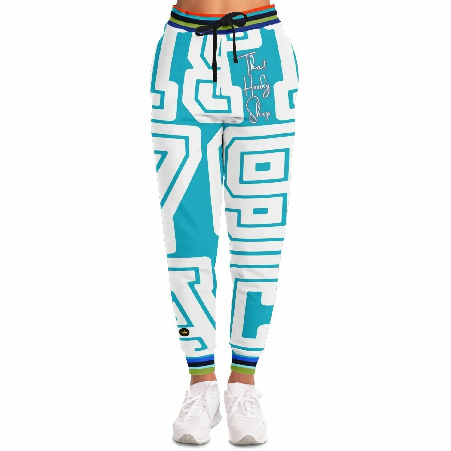 THS 1976 CA Monogram in Bahamian Blue Eco-Poly Unisex Joggers