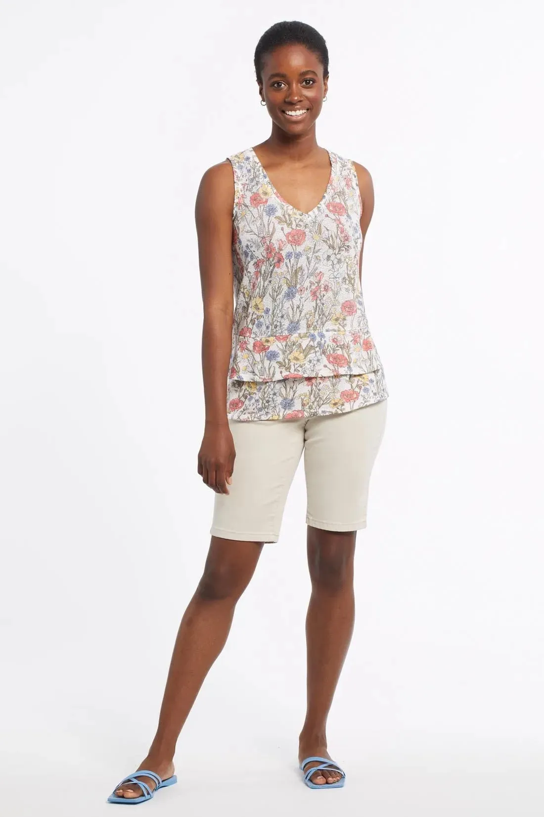 Tribal | Floral Tiered Tank Top | Women's