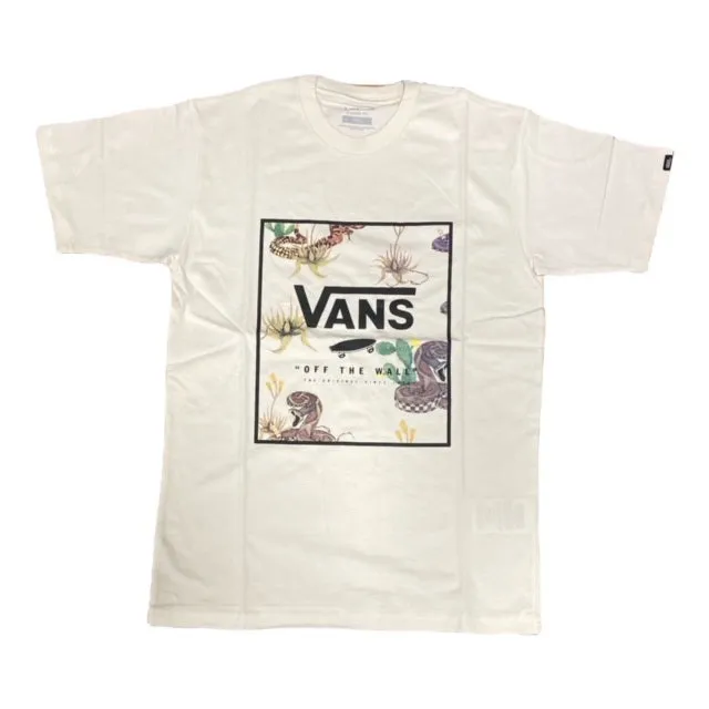 Vans maglietta manica corta da uomo  Classic Print Box Antique VN0A5E7YZ2F1 bianco deserto