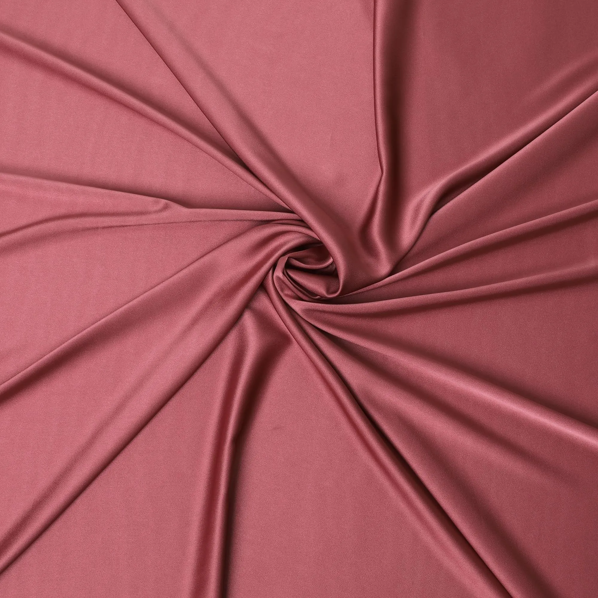 Vermilion red Plain Premium pure crepe satin fabric-D15849