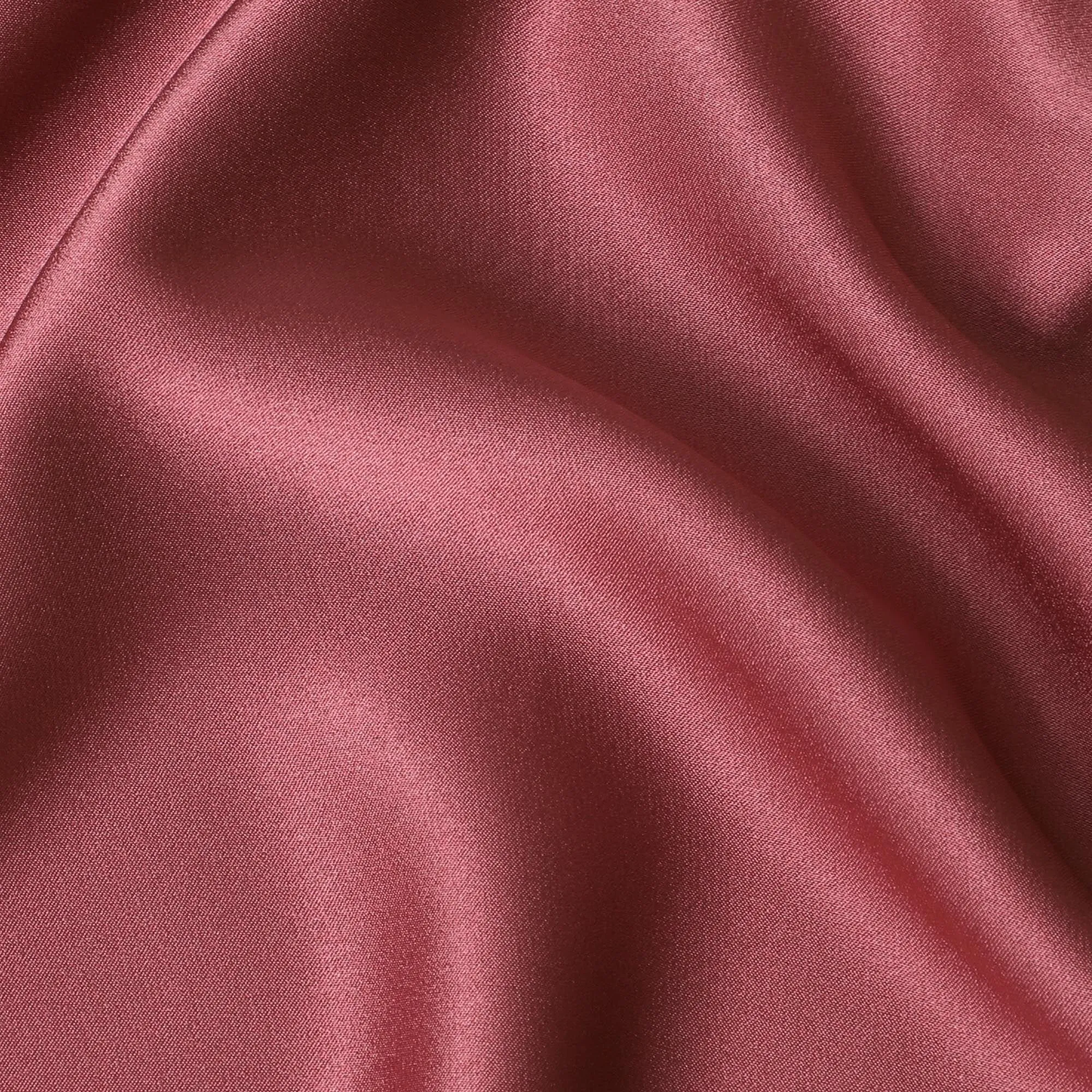 Vermilion red Plain Premium pure crepe satin fabric-D15849