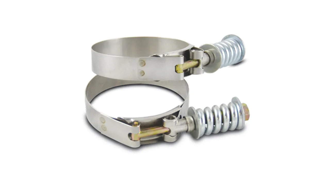 Vibrant Spring Loaded T-Bolt Clamps (Pack of 2) - For 2.75" Pipe - Clamp Range: 2.94"-3.24"  - 27827