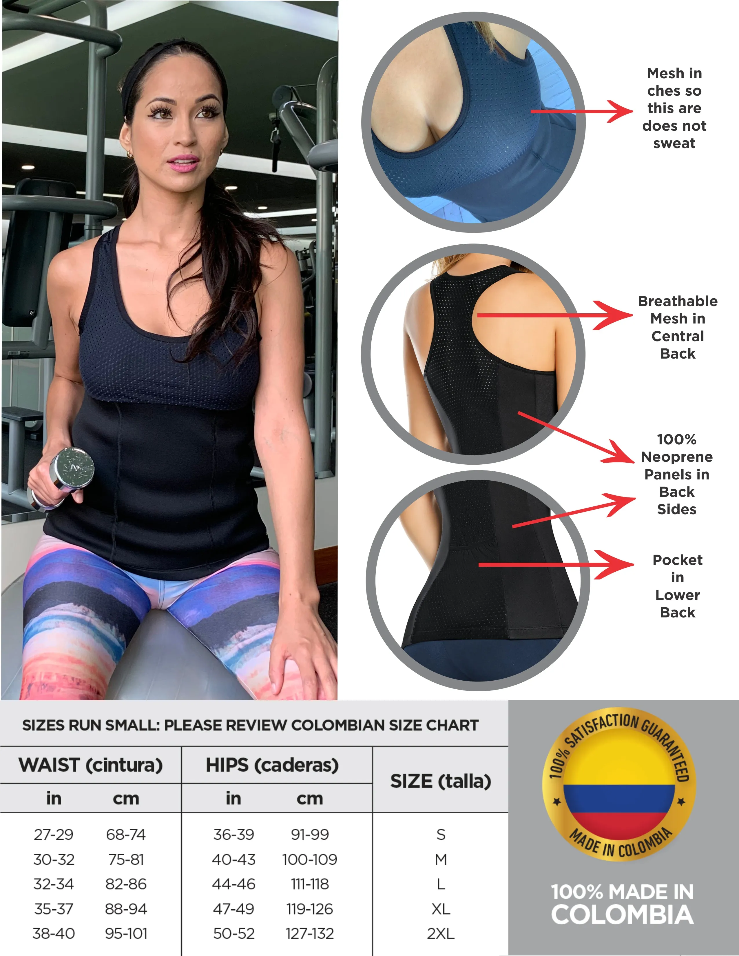 Waist TrainerNeoprene Sauna Tank Top Shirt Jaipur