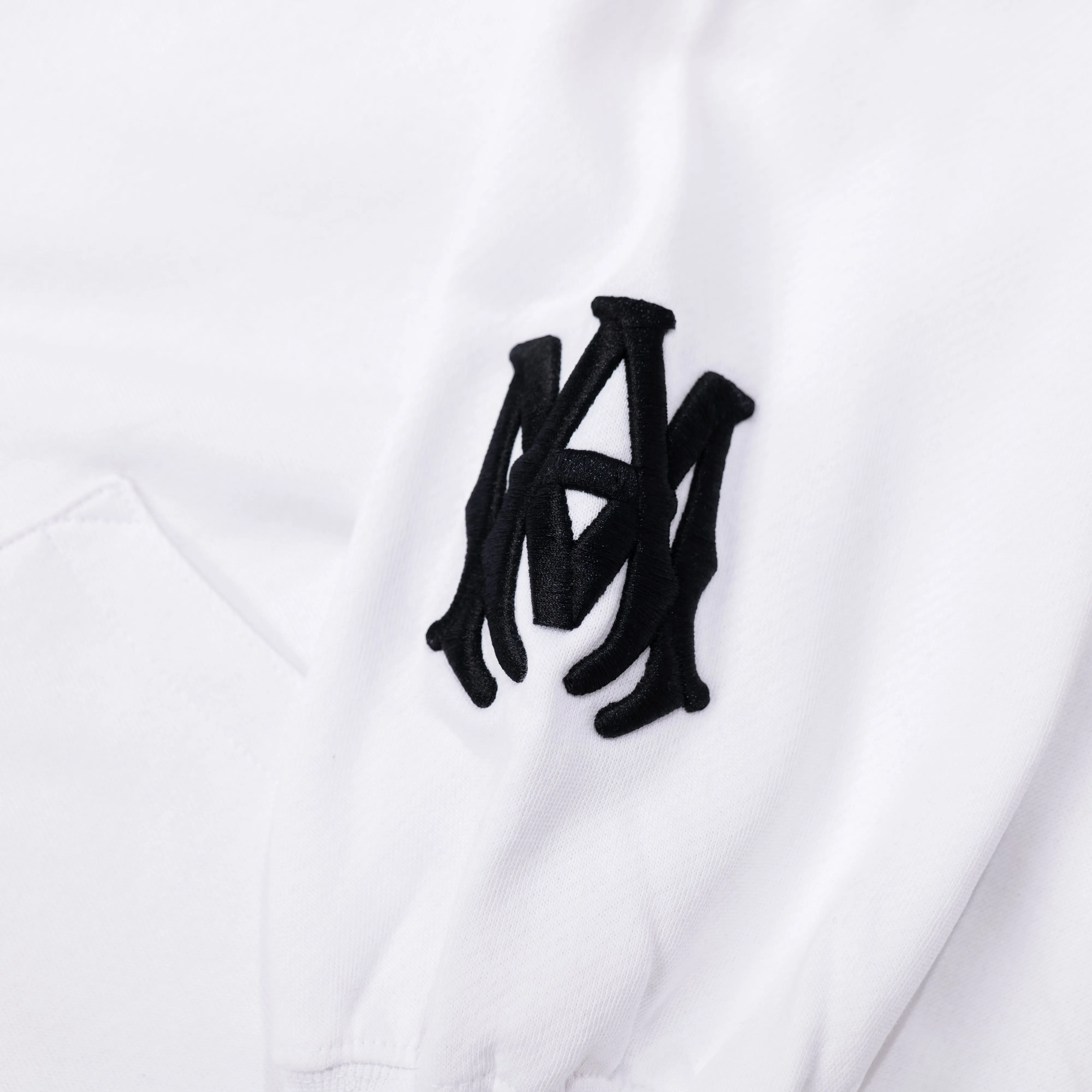 White Logo Print Hoodie.