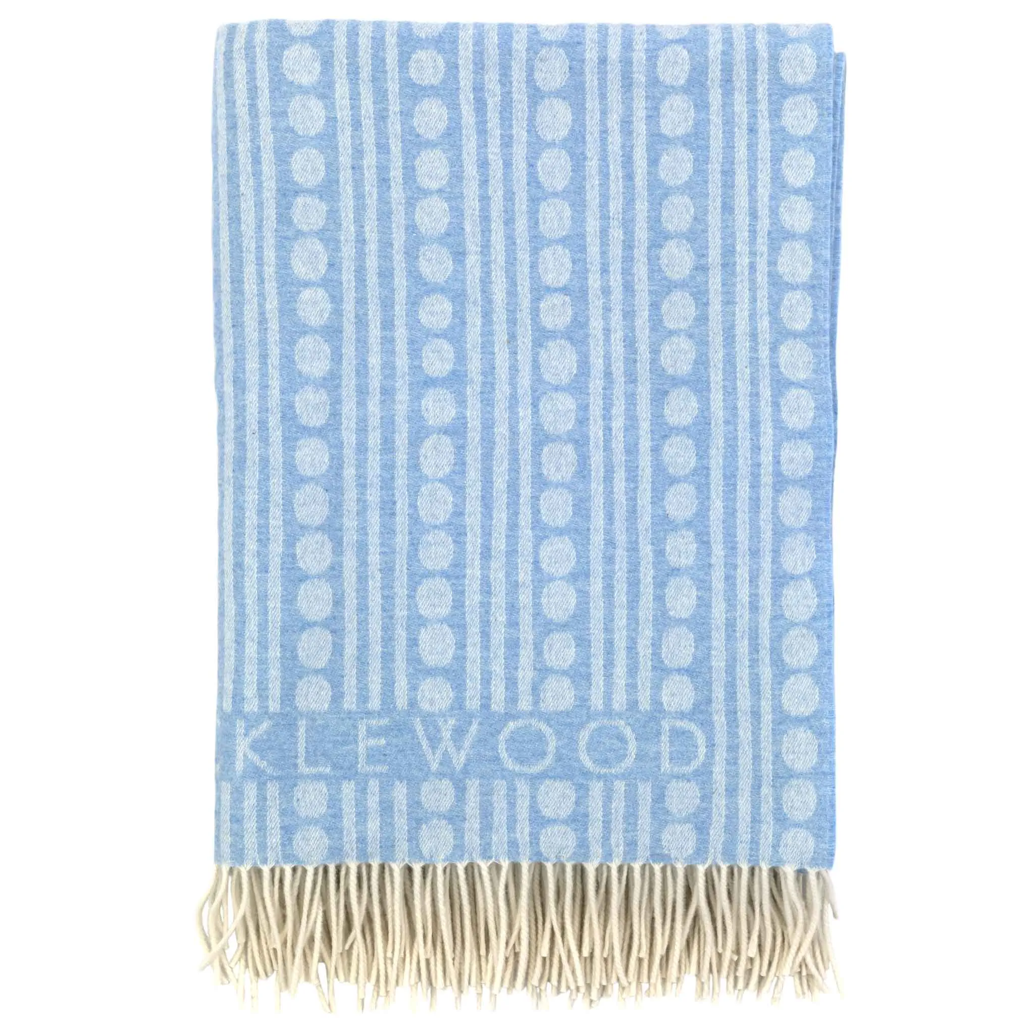 Wicklewood Light Blue Cashmere and Merino Wool Throw