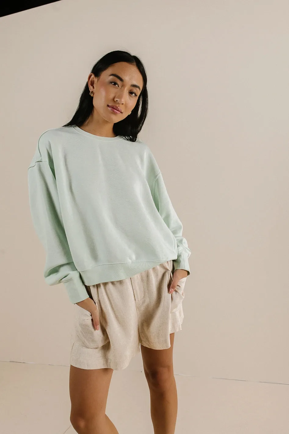 Willow Sweatshirt in Mint - FINAL SALE