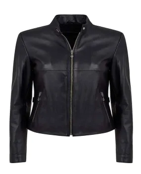 Woman Real Leather Classic Jacket Soft Lambskin