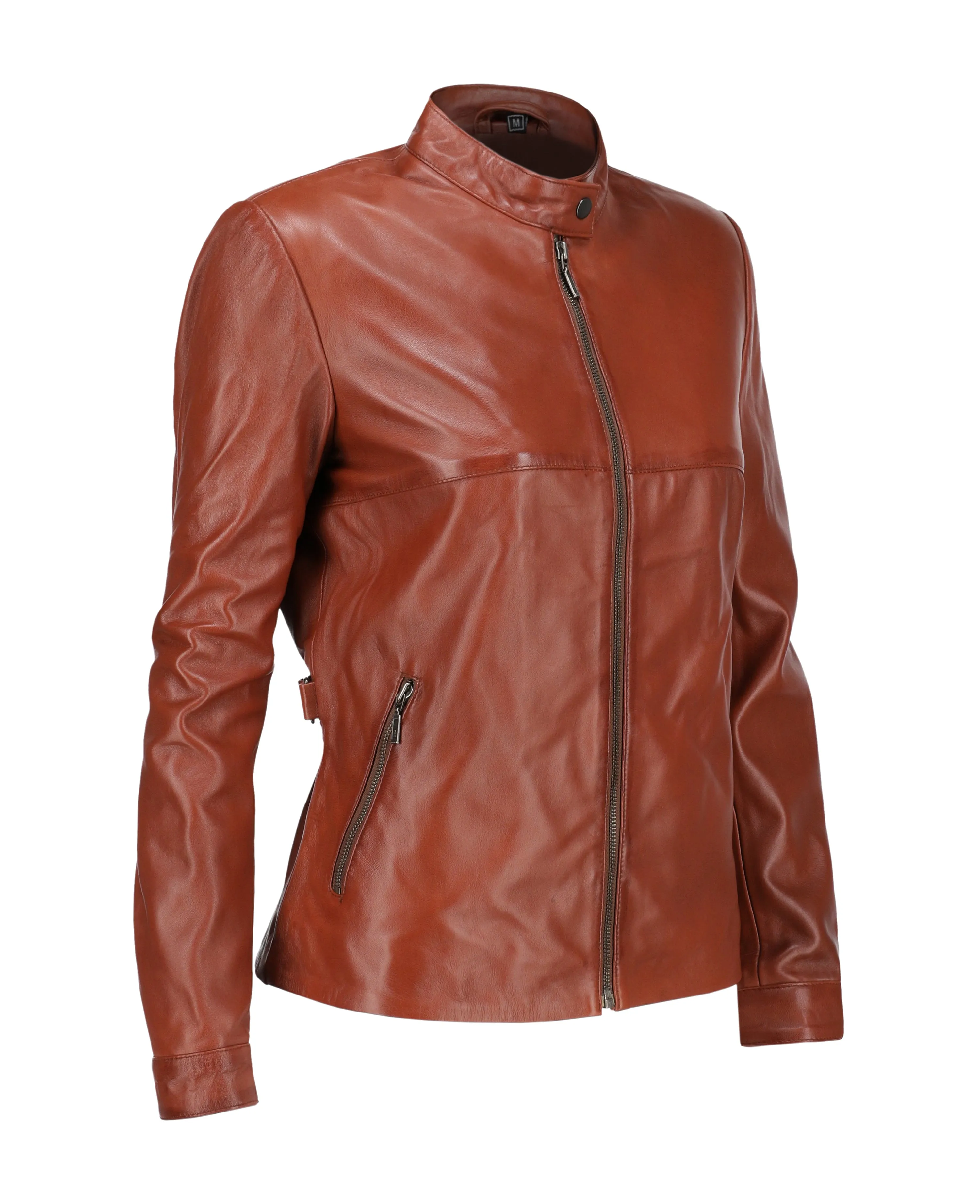 Woman Real Leather Classic Jacket Soft Lambskin