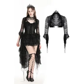 Women's Gothic Thorn Ruffled Lace Cape