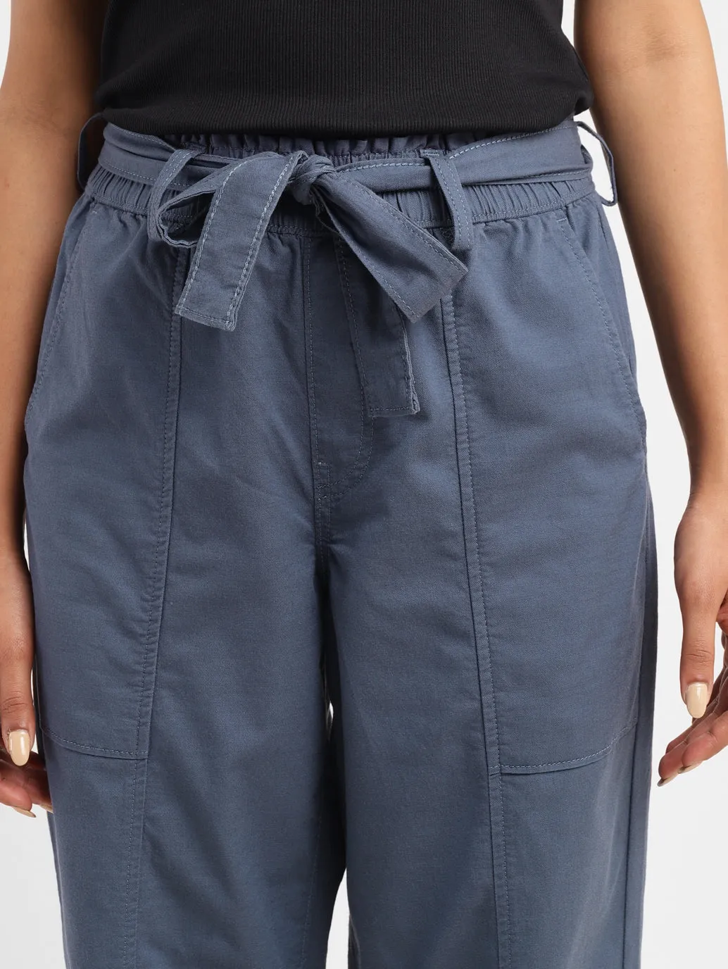 Women's High Rise Indigo Regular Fit Joggers