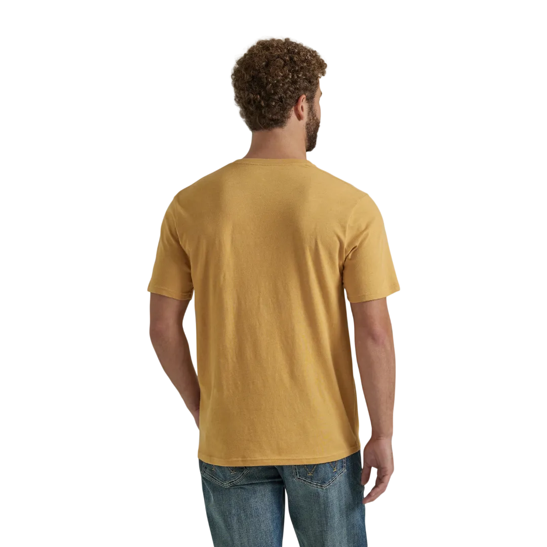 Wrangler Men's 1947 Logo Pale Gold Tee Shirt