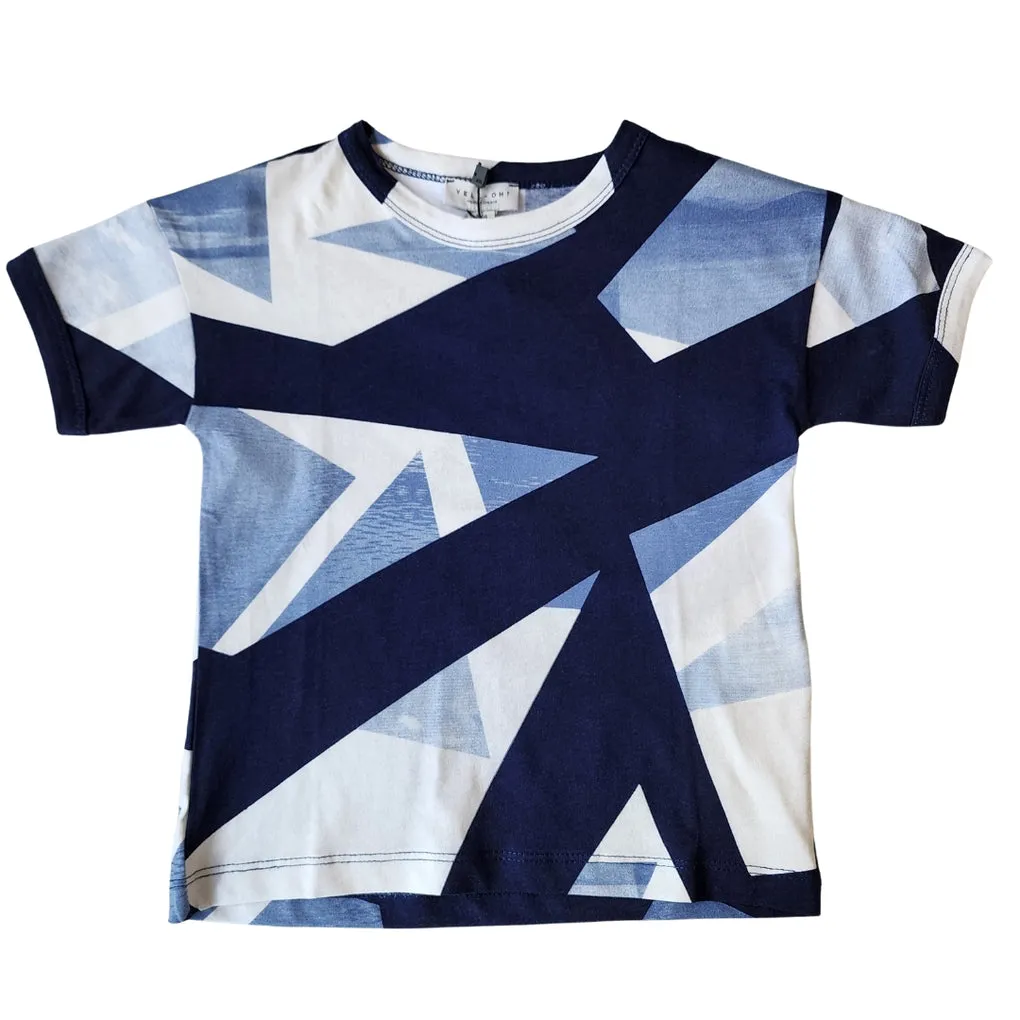 YELL-OH MOOD INDIGO ABSTRACT TSHIRT