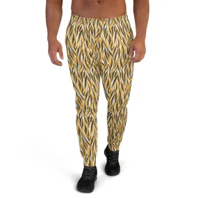 Yellow Animal Print Men's Street Joggers